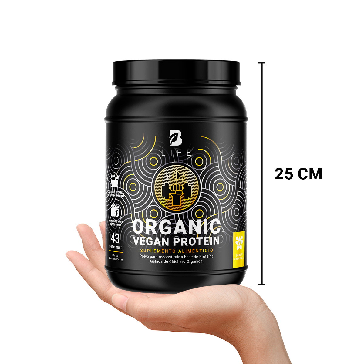 Foto 7 pulgar | Proteína Orgánica Vegana 3 Lbs Sabor Vainilla B Life