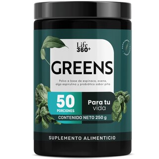 Foto 1 | Suplemento Greens Polvo Verde Fibra Life360+ 50 Porciones