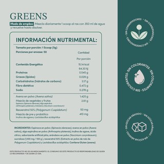 Foto 3 | Suplemento Greens Polvo Verde Fibra Life360+ 50 Porciones