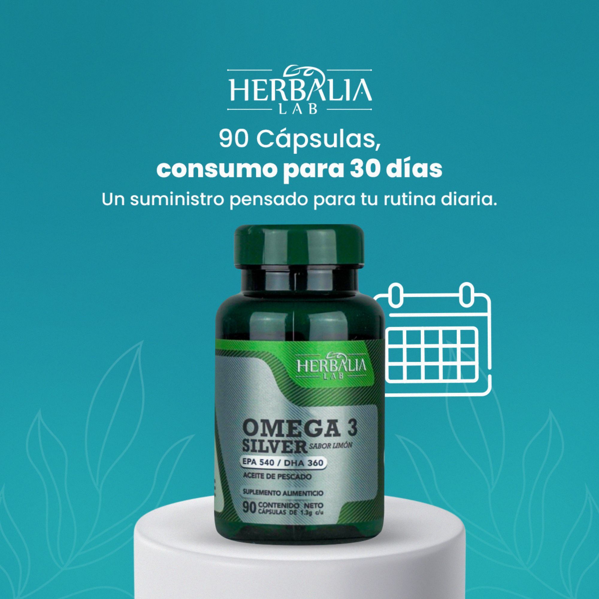 Foto 5 pulgar | Herbalia Lab , Omega 3 Silver De Alta Potencia, Epa 540 / Dha 360