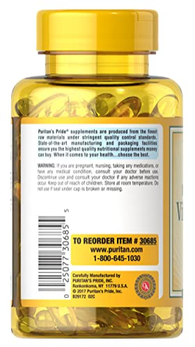 Foto 2 | Suplemento Puritan's Pride Con Vitamina D3, 5000 Ui, 200 Cápsulas Blandas - Venta Internacional.