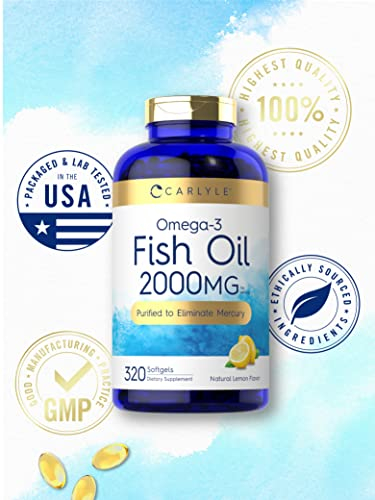 Foto 6 pulgar | Suplemento: Cápsulas Blandas De Aceite De Pescado Carlyle, 2000 Mg, 320 Unidades - Venta Internacional.