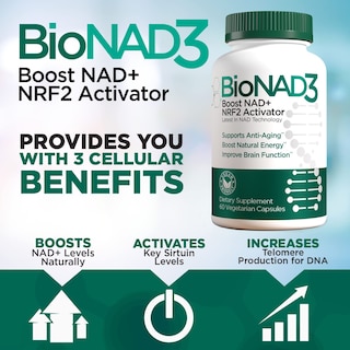 Foto 3 | Suplemento Bionad3 Nad3 Nad+ Con Activador Nrf2 60 Cápsulas - Venta Internacional.
