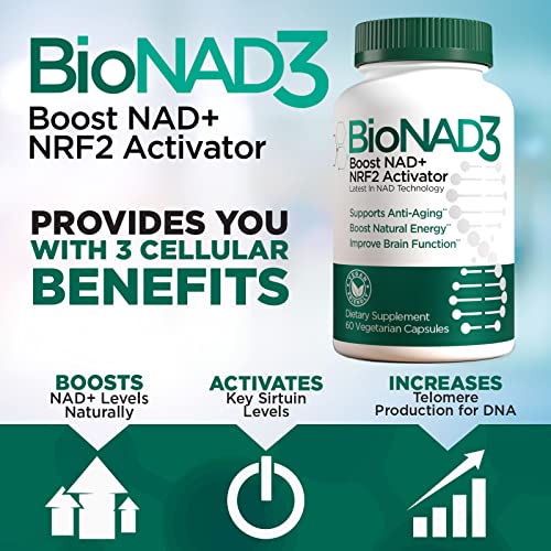 Foto 5 pulgar | Suplemento Bionad3 Nad3 Nad+ Con Activador Nrf2 60 Cápsulas - Venta Internacional.