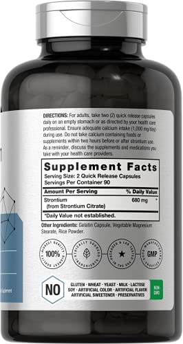 Foto 3 pulgar | Suplemento De Citrato De Estroncio Horbaach 680 Mg 180 Cápsulas - Venta Internacional.