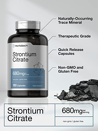 Foto 4 pulgar | Suplemento De Citrato De Estroncio Horbaach 680 Mg 180 Cápsulas - Venta Internacional.