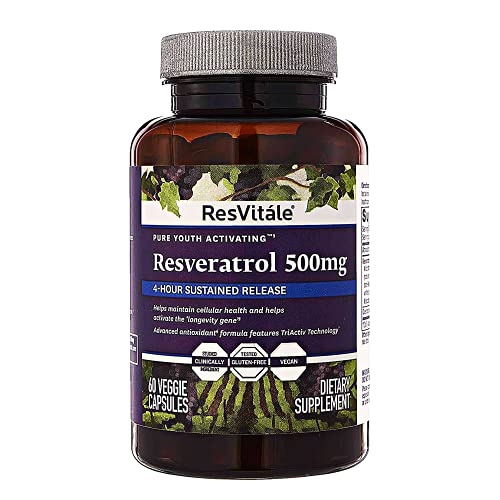 Suplemento Resvitale Resveratrol 500 Mg Con Extracto De Uva 60 C - Venta Internacional.