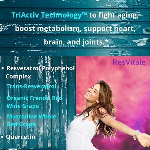 Foto 4 pulgar | Suplemento Resvitale Resveratrol 500 Mg Con Extracto De Uva 60 C - Venta Internacional.