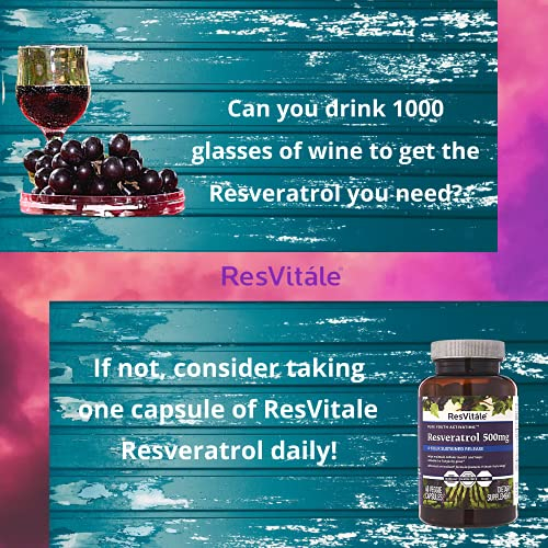 Foto 5 pulgar | Suplemento Resvitale Resveratrol 500 Mg Con Extracto De Uva 60 C - Venta Internacional.