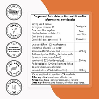 Foto 3 | Suplemento De Ácido Ursólico Supersmart 300 Mg Con Romero 90 Cápsulas - Venta Internacional.