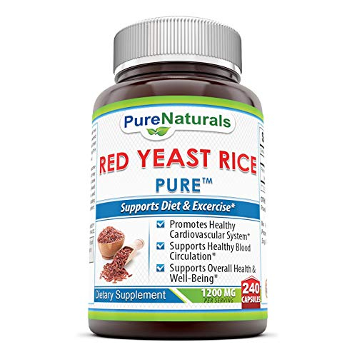Foto 2 pulgar | Suplemento Dietético De Arroz De Levadura Roja Pure Naturals, 1200 Mg, 240 Unidades - Venta Internacional.