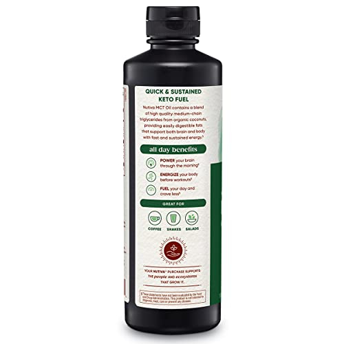 Foto 8 pulgar | Aceite Mct Nutiva Organic sin Sabor 473 ml Whole30 Vegano Cetogénico - Venta Internacional