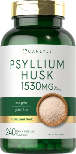 Foto 2 pulgar | Cápsulas De Cáscara De Psyllium Carlyle 1530 Mg, 240 Cápsulas, Suplemento De Fibra - Venta Internacional.