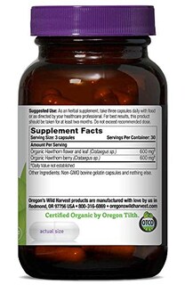 Foto 3 | Suplemento Oregon Wild Harvest Hawthorn 1200 Mg 90 Cápsulas - Venta Internacional.