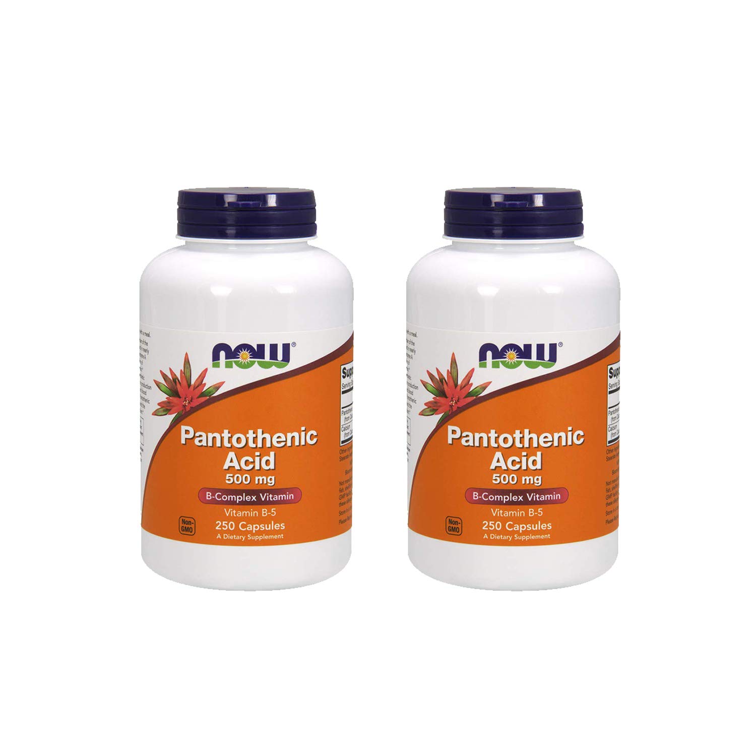 Foto 2 pulgar | Vitamina B-5 Ácido Pantoténico 500 Mg 250 Cápsulas (paquete De 2) - Venta Internacional.