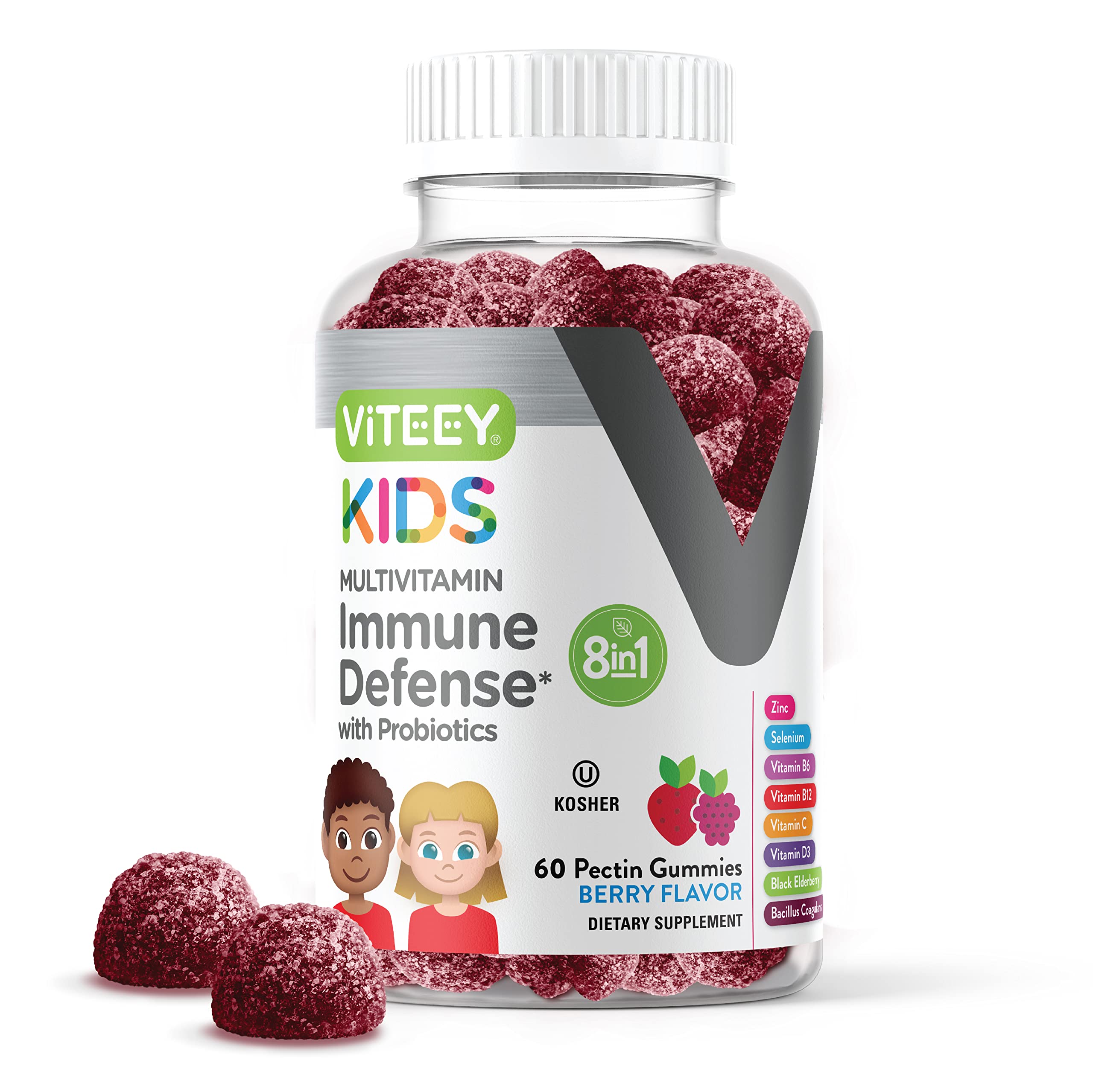 Foto 2 pulgar | Gomitas Viteey 8 En 1 Para Apoyar La Salud Inmunológica Supplements, 60 Unidades - Venta Internacional.