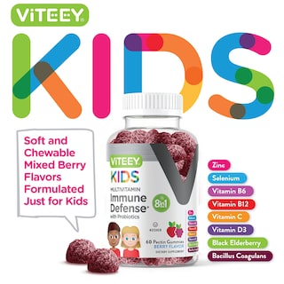 Foto 2 | Gomitas Viteey 8 En 1 Para Apoyar La Salud Inmunológica Supplements, 60 Unidades - Venta Internacional.