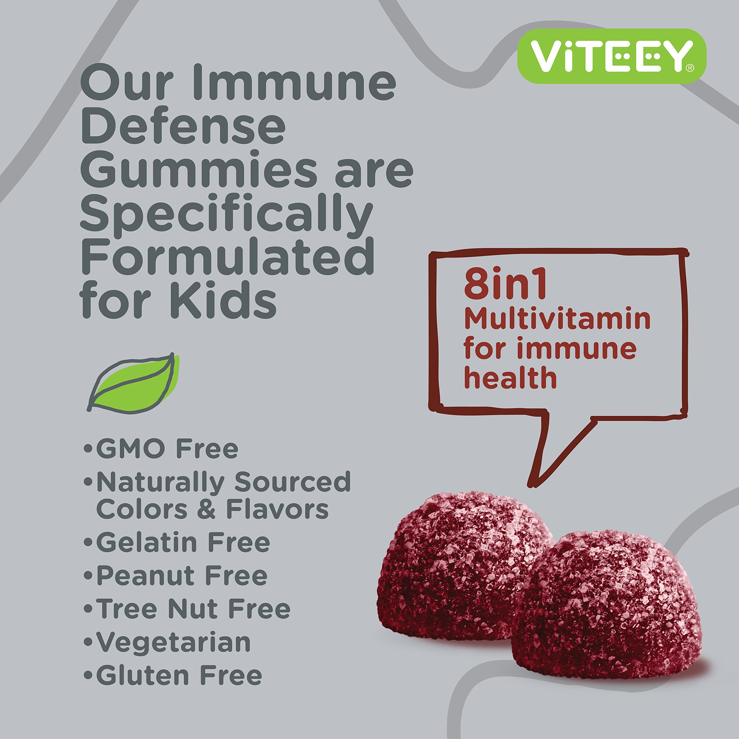 Foto 5 | Gomitas Viteey 8 En 1 Para Apoyar La Salud Inmunológica Supplements, 60 Unidades - Venta Internacional.