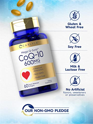 Foto 5 pulgar | Suplemento Carlyle Coq10 600 Mg Mega Q-sorb 60 Cápsulas Blandas - Venta Internacional.