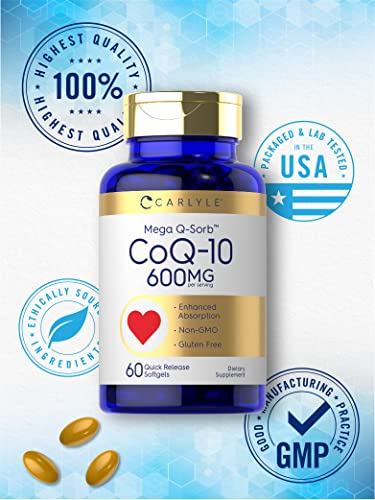 Foto 6 pulgar | Suplemento Carlyle Coq10 600 Mg Mega Q-sorb 60 Cápsulas Blandas - Venta Internacional.