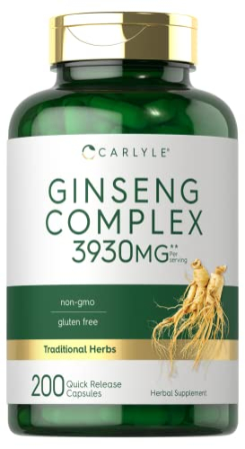 Suplemento Complejo De Extracto De Ginseng Carlyle 200 Cápsulas - Venta Internacional.