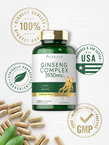 Foto 5 | Suplemento Complejo De Extracto De Ginseng Carlyle 200 Cápsulas - Venta Internacional.