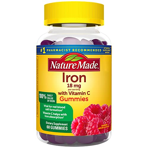 Foto 2 pulgar | Suplemento Nature Made Iron De 18 Mg Con 60 Gomitas De Vitamina C - Venta Internacional.