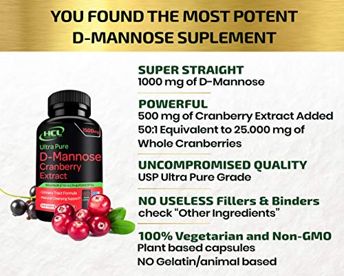 Foto 4 pulgar | Suplemento De D-manosa Hcl Herbal Code Labs Con Arándano 1500 Mg - Venta Internacional.