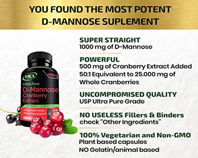 Foto 3 | Suplemento De D-manosa Hcl Herbal Code Labs Con Arándano 1500 Mg - Venta Internacional.