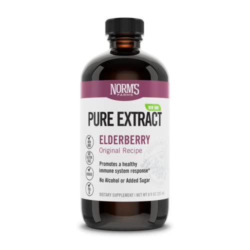 Extracto De Saúco Norm's Farms American Pure, Botella De 240 Ml - Venta Internacional.