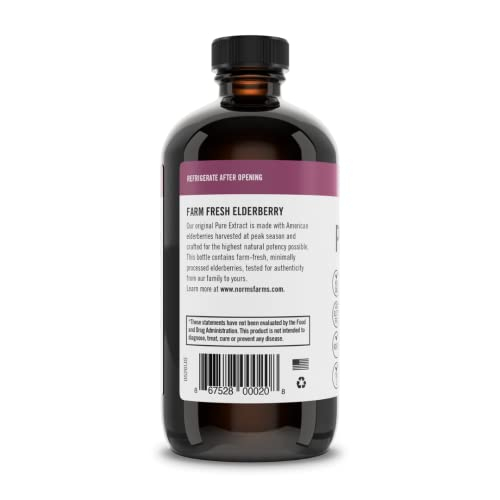 Foto 4 pulgar | Extracto De Saúco Norm's Farms American Pure, Botella De 240 Ml - Venta Internacional.