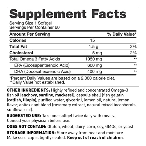 Foto 4 pulgar | Suplemento Dr. Amy Myers Complete Omega-3 1000 Mg 60 Cápsulas - Venta Internacional.