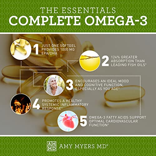 Foto 5 pulgar | Suplemento Dr. Amy Myers Complete Omega-3 1000 Mg 60 Cápsulas - Venta Internacional.