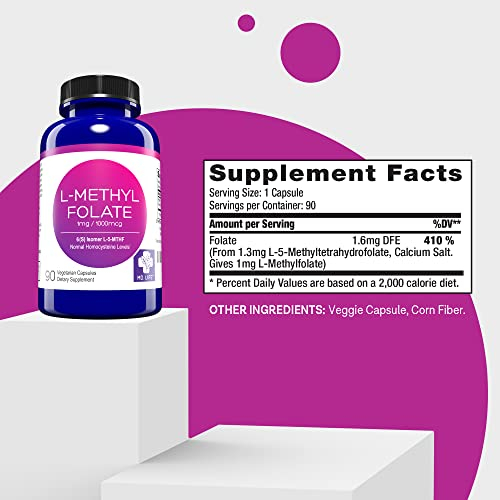 Foto 5 pulgar | Suplemento Md.life De L-metilfolato De 1 Mg Professional Strength - Venta Internacional.