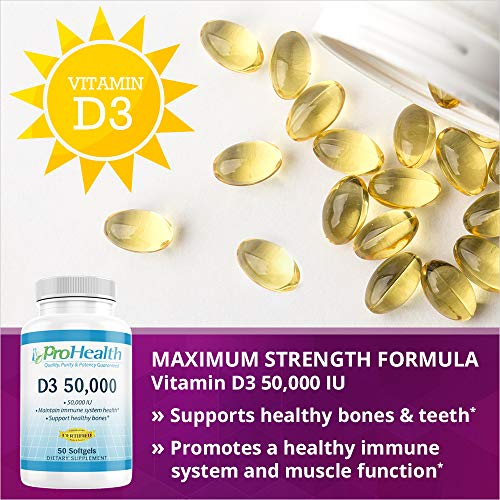 Foto 5 pulgar | Suplemento Prohealth De Vitamina D3, 50 000 Ui, 50 Cápsulas Blandas - Venta Internacional.