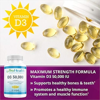 Foto 4 | Suplemento Prohealth De Vitamina D3, 50 000 Ui, 50 Cápsulas Blandas - Venta Internacional.