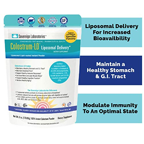 Foto 2 pulgar | Suplemento Colostrum-ld De Vainilla De Sovereign Laboratories, 180 Ml - Venta Internacional.
