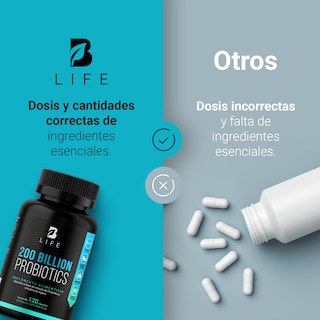 Foto 5 | 200 Billones de Probióticos B Life 120 Cápsulas con 11 Cepas
