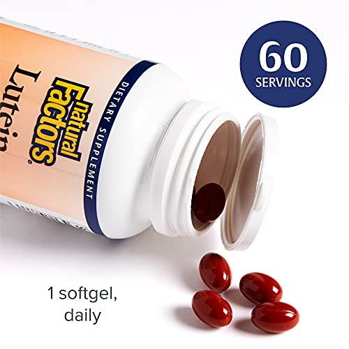 Foto 5 pulgar | Suplemento Natural Factors De Luteína De 40 Mg Con Zeaxantina Al 60% Blanda - Venta Internacional.
