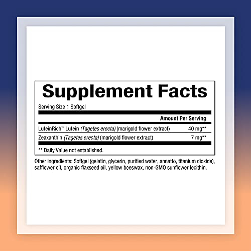 Foto 7 pulgar | Suplemento Natural Factors De Luteína De 40 Mg Con Zeaxantina Al 60% Blanda - Venta Internacional.