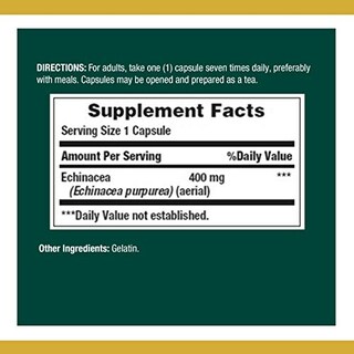 Foto 2 | Suplemento Nature's Bounty Echinacea 400 Mg 100 Cápsulas - Venta Internacional.
