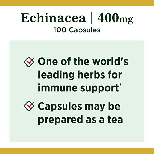 Foto 4 pulgar | Suplemento Nature's Bounty Echinacea 400 Mg 100 Cápsulas - Venta Internacional.