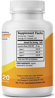 Foto 3 | Suplemento Houston Enzymes Lypazyme 120 Cápsulas - Venta Internacional.
