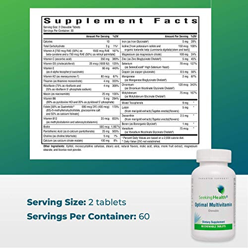 Foto 7 | Tabletas Masticables Multivitamínicas Que Buscan Una Salud Óptima 60 - Venta Internacional.