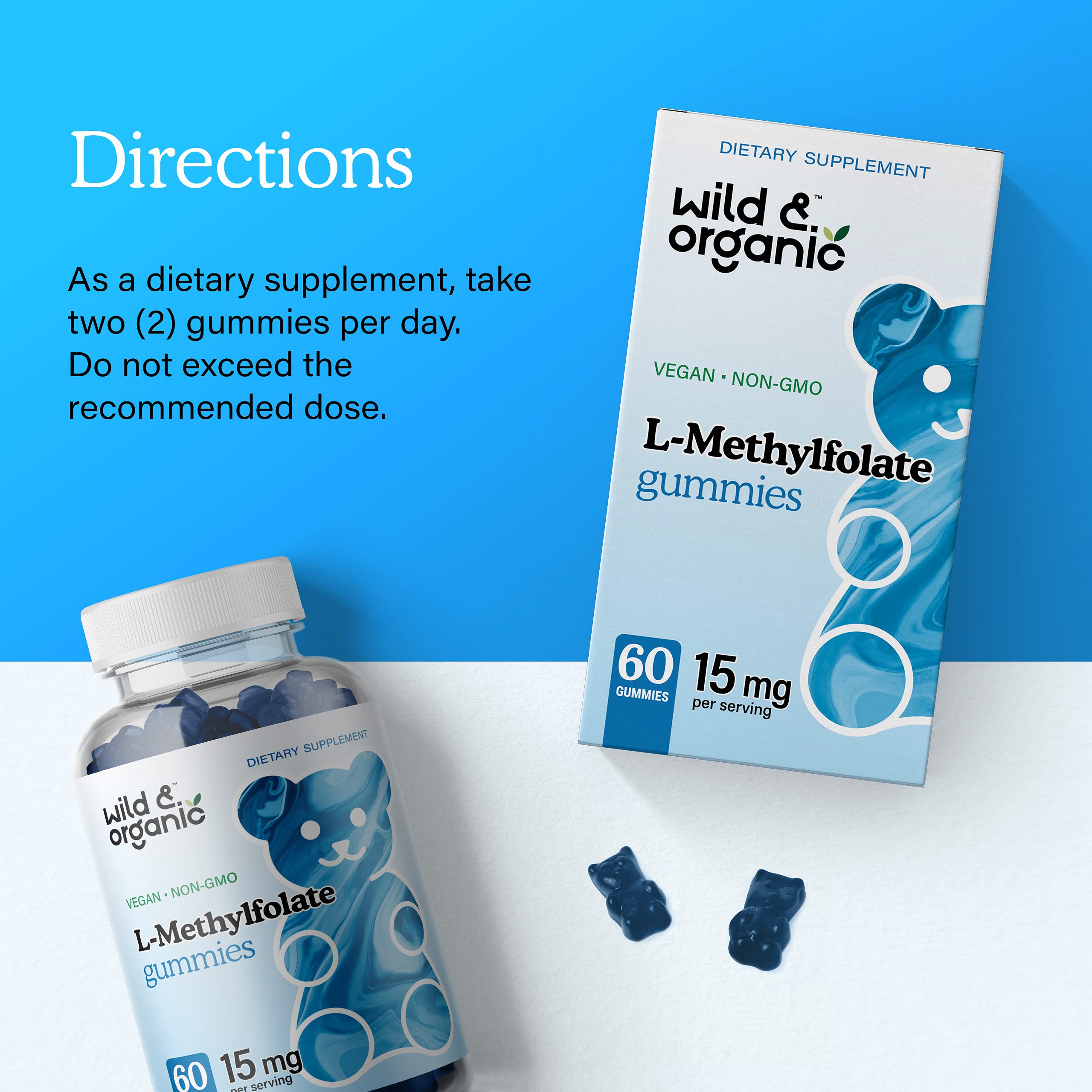 Foto 4 | Suplemento De L-metilfolato Orgánico Y Silvestre, 15 Mg, Gomitas Y Vitamina A - Venta Internacional.