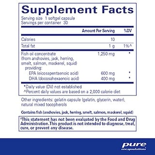 Foto 2 | Cápsulas De Gelatina Blanda Supplement Pure Encapsulations O.n.e. Omega 30 - Venta Internacional.