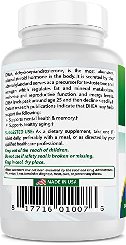 Foto 7 pulgar | Suplemento Best Naturals Dhea 25 Mg 240 Tabletas Para Hombres Y Mujeres - Venta Internacional.
