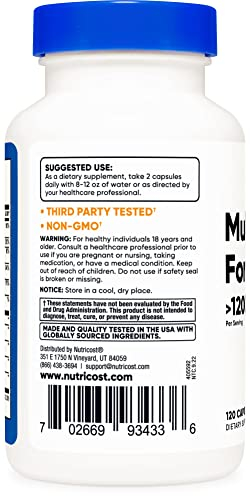 Foto 4 pulgar | Multivitamínico Nutricost Para Hombres 120 Cápsulas - Vitamins & Min - Venta Internacional.