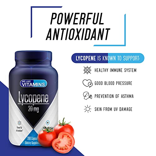 Foto 3 | Suplemento We Like Vitamins, Licopeno, 20 Mg, 200 Cápsulas - Venta Internacional.