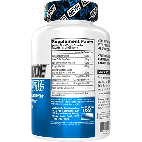 Foto 3 pulgar | Suplemento Probiótico Leanmode + De Evolution Nutrition, 40 Porciones - Venta Internacional.
